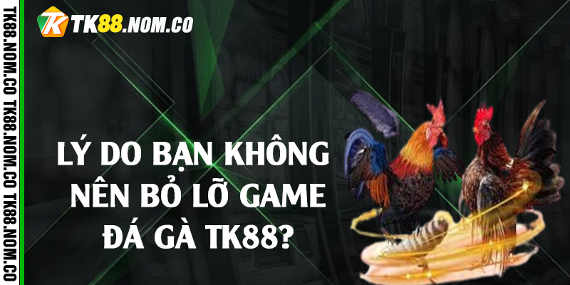 Lý do bạn không nên bỏ lỡ game đá gà Tk88?