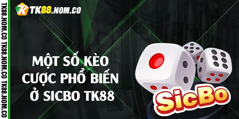 Một số kèo cược phổ biến ở sicbo Tk88